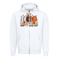 White happy easter day eggs Zipper Hoodie - RacoonDesign