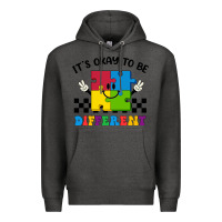 Charcoal Heather It's Okay To Be Different Premium Hoodie - CowhideDigitalArt