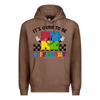 Chestnut It's Okay To Be Different Premium Hoodie - CowhideDigitalArt