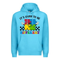 Ocean Blue It's Okay To Be Different Premium Hoodie - CowhideDigitalArt