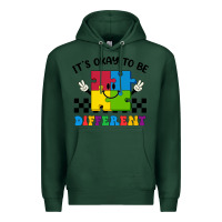 Sports Green It's Okay To Be Different Premium Hoodie - CowhideDigitalArt