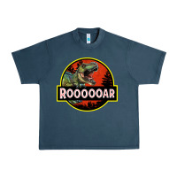 Midnight Navy t rex roaring Urban Heavy Tee - RanaPortraitStore