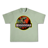 Oil Green t rex roaring Urban Heavy Tee - RanaPortraitStore