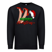 Black merry Christmas heels Premium Sweatshirt - BarkalooDesign