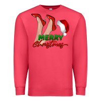 Cardinal merry Christmas heels Premium Sweatshirt - BarkalooDesign