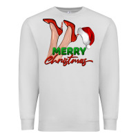 Dove Grey merry Christmas heels Premium Sweatshirt - BarkalooDesign