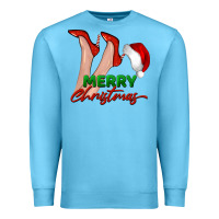 Ocean Blue merry Christmas heels Premium Sweatshirt - BarkalooDesign