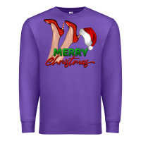 Purple merry Christmas heels Premium Sweatshirt - BarkalooDesign