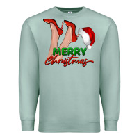 Seafoam merry Christmas heels Premium Sweatshirt - BarkalooDesign