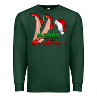 Sports Green merry Christmas heels Premium Sweatshirt - BarkalooDesign