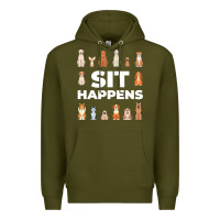 Army Green Dog Funny S It Happens Pet Sitting Design Premium Hoodie - trangStudio