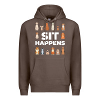 Coffee Dog Funny S It Happens Pet Sitting Design Premium Hoodie - trangStudio