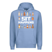 Colony Blue Dog Funny S It Happens Pet Sitting Design Premium Hoodie - trangStudio
