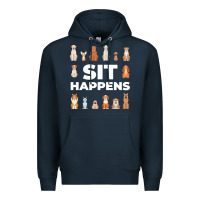 Navy Dog Funny S It Happens Pet Sitting Design Premium Hoodie - trangStudio