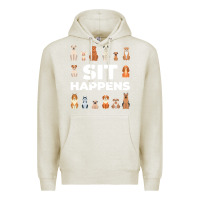 Oatmeal Heather Dog Funny S It Happens Pet Sitting Design Premium Hoodie - trangStudio