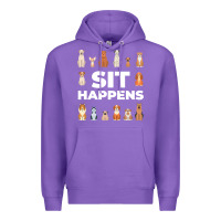 Purple Dog Funny S It Happens Pet Sitting Design Premium Hoodie - trangStudio