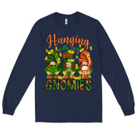 Navy Hanging with my gnomies Long Sleeve Tee - HowdyJamesFarm