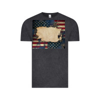 Vintage Black American flag add your text Vintage Tee - CowGirlArtShop