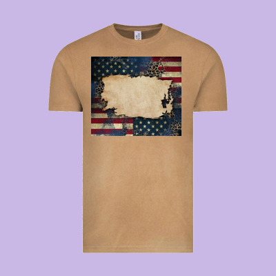 American Flag Add Your Text Vintage Tee Designed By Cowgirlartshop
