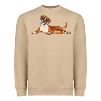 Mushroom Boxer Dog Illustrations Heavyweight Sweatshirt - LillyAllenDesigns