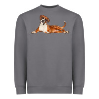Storm Boxer Dog Illustrations Heavyweight Sweatshirt - LillyAllenDesigns