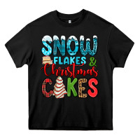 Black snow flakes and Christmas cakes Heavy Core Tee - Jasminsmagicworld