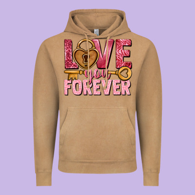 Love You Forever Valentine's Day Vintage Hoodie Designed By Howdyjamesfarm
