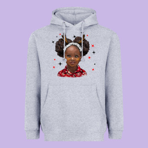 Christmas African Girl Heavyweight Hoodie Designed By Barkaloodesign