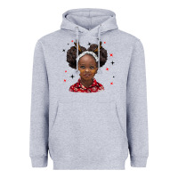 Heather Grey christmas african girl Heavyweight Hoodie - BarkalooDesign