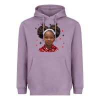 Lavender christmas african girl Heavyweight Hoodie - BarkalooDesign