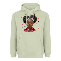 Matcha christmas african girl Heavyweight Hoodie - BarkalooDesign