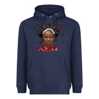 Navy christmas african girl Heavyweight Hoodie - BarkalooDesign