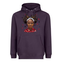 Plum christmas african girl Heavyweight Hoodie - BarkalooDesign