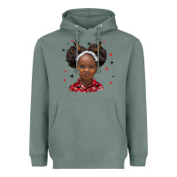 Sage christmas african girl Heavyweight Hoodie - BarkalooDesign