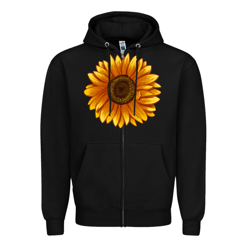 Soraya Sunflower Zipper Hoodie by LillyAllenDesigns | Teevron