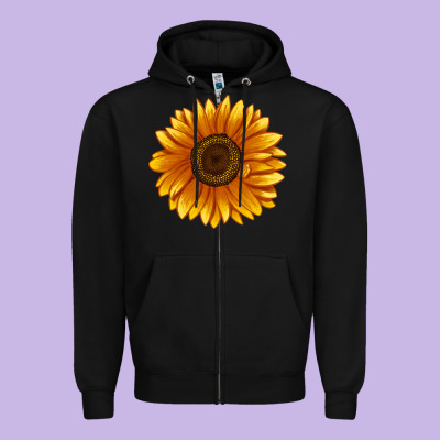 Soraya Sunflower Zipper Hoodie Designed By Lillyallendesigns