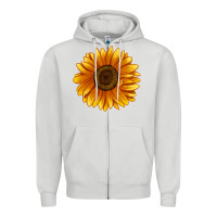 Dove Grey Soraya Sunflower Zipper Hoodie - LillyAllenDesigns