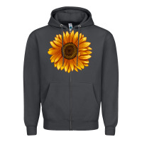 Smoke Soraya Sunflower Zipper Hoodie - LillyAllenDesigns