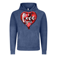 I Love You Heart Balloon Valentine's Day Vintage Hoodie | Teevron