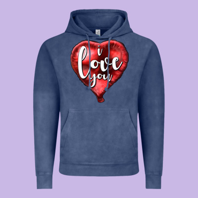 I Love You Heart Balloon Valentine's Day Vintage Hoodie Designed By Howdyjamesfarm