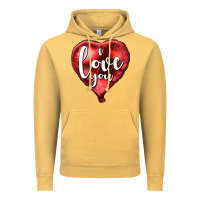 Vintage Mustard I love you heart balloon Valentine's Day Vintage Hoodie - HowdyJamesFarm
