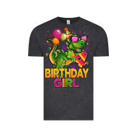 Vintage Black 4th birthday girl t rex pink Vintage Tee - CowGirlArtShop