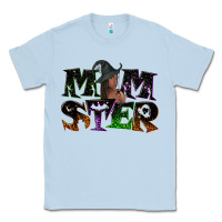 Dusty Blue Momster with witch Classic Tee - NancyCooperArtShop