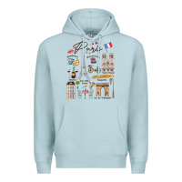 Blue Mist paris bonjour eiffel tower paris lover paris traveling vacay Premium Hoodie - trangStudio