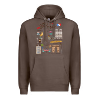 Coffee paris bonjour eiffel tower paris lover paris traveling vacay Premium Hoodie - trangStudio