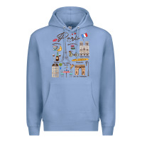 Colony Blue paris bonjour eiffel tower paris lover paris traveling vacay Premium Hoodie - trangStudio