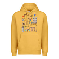Mustard paris bonjour eiffel tower paris lover paris traveling vacay Premium Hoodie - trangStudio