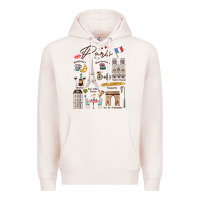 Pale Pink paris bonjour eiffel tower paris lover paris traveling vacay Premium Hoodie - trangStudio