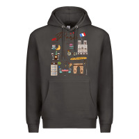 Smoke paris bonjour eiffel tower paris lover paris traveling vacay Premium Hoodie - trangStudio