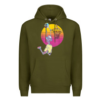 Army Green basketball player halloween pumpkin skeletons kids boys Premium Hoodie - trangStudio